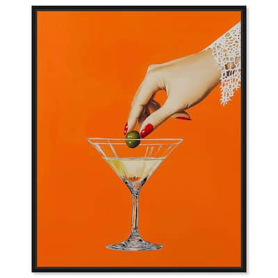 Orange Zest Martini Canvas by Art Remedy