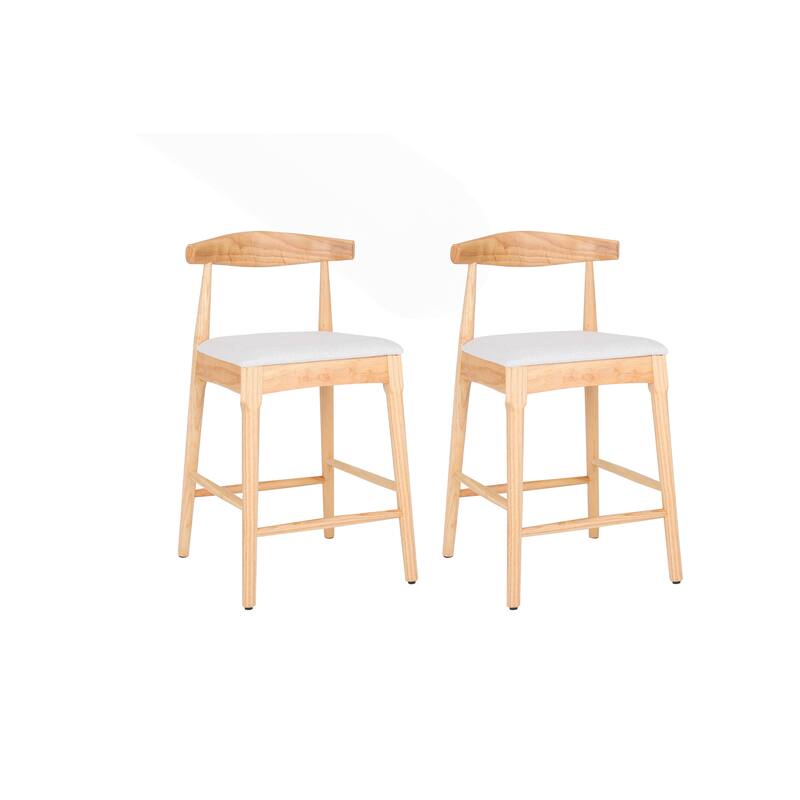 Mid-Century Modern Stools with Sturdy Wood Legs and Comfortable Seats for Various Rooms