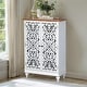 preview thumbnail 2 of 14, PHI VILLA 2-door Retro Antique Hollow-Carved Storage Cabinet