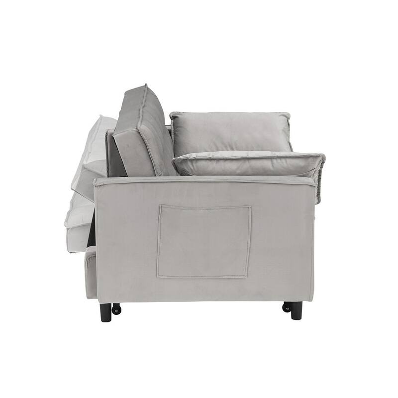 55" Velvet Double Upholstered Sofa Bed