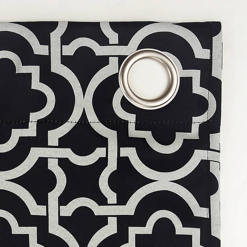 Sun Zero Barnett Trellis Blackout Grommet Curtain Panel, Single Panel