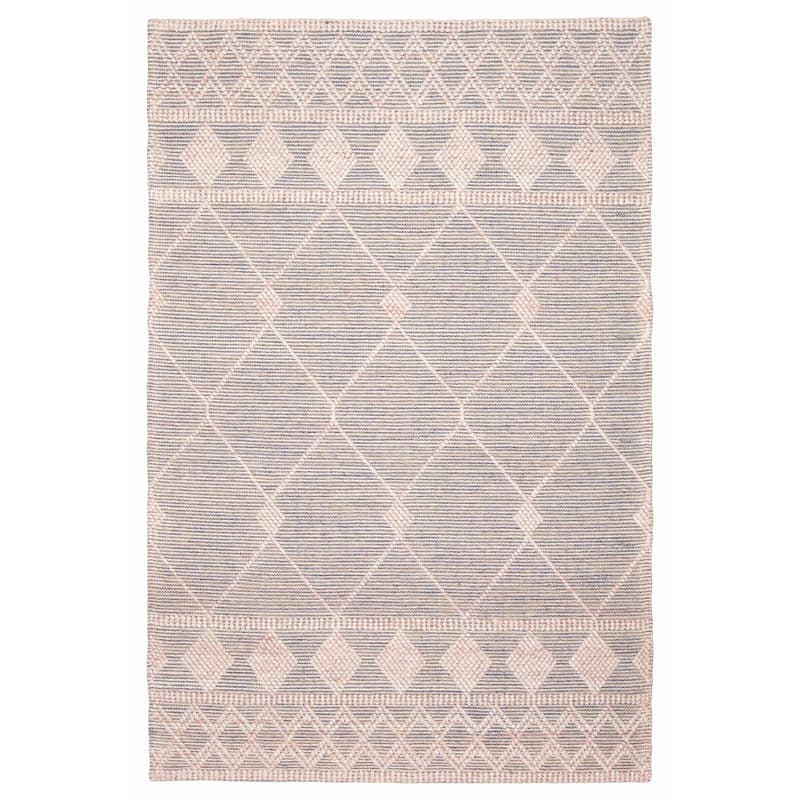 ECARPETGALLERY Braid weave Sienna Pink Wool Rug - 5'0 x 7'8 - Pink - 5'0 x 7'8