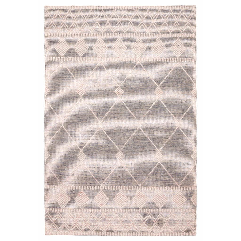 ECARPETGALLERY Braid weave Sienna Pink Wool Rug - 5'0 x 7'8