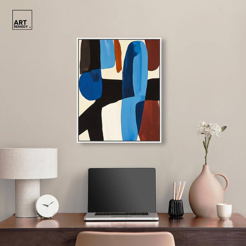 Cobalt Collision Canvas by Art Remedy