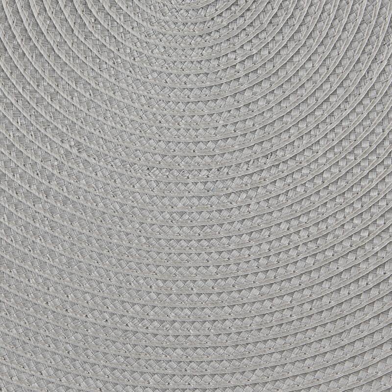 DII White Round PP Woven Placemat Set of 6