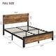 preview thumbnail 12 of 23, Full/Queen/King Size Metal Bed Frame with 4 Storage Drawers and Wood Headboard