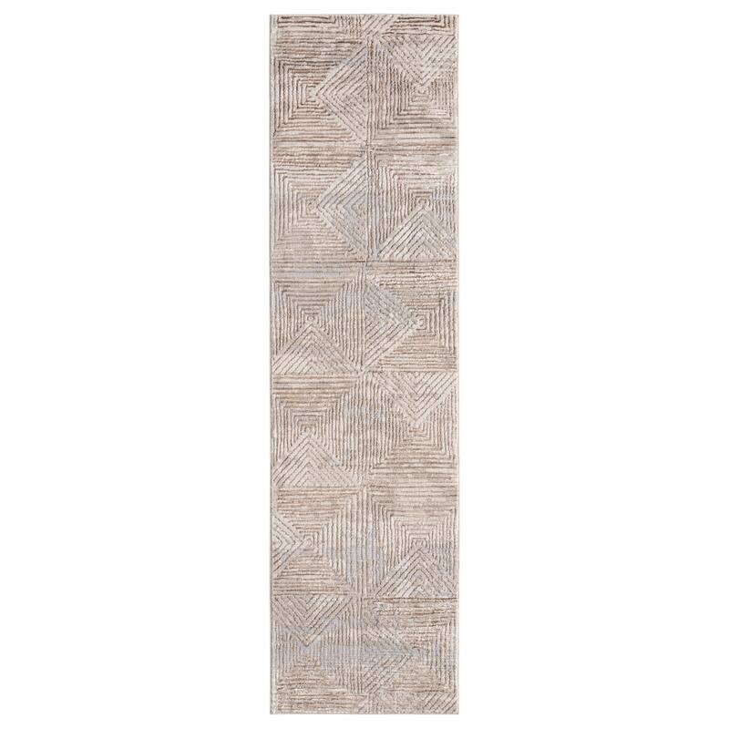 Fiona Geometric Tan/Bronze Area Rug