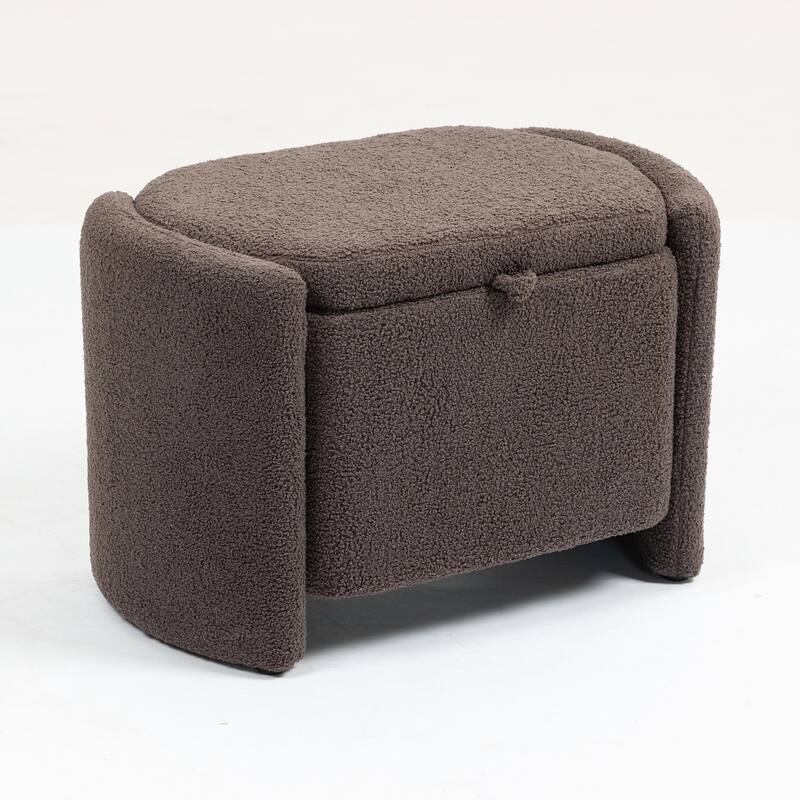Reading Chair with Hidden Storage - Mid Century Design - Brown