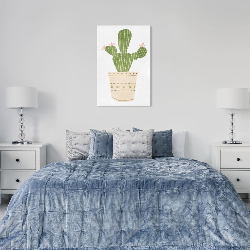 Wynwood Studio Canvas Floral and Botanical Cactus II Green and Modern & Contemporary Wall Art Canvas Print - 36 x 24