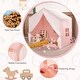 preview thumbnail 6 of 8, Costway Kid's Play Tent Toddler Playhouse Castle Solid Wood Frame with - See Details