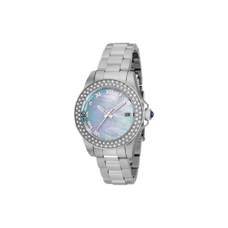 Invicta Women's 36071 Angel Quartz 3 Hand Light Blue Dial Watch