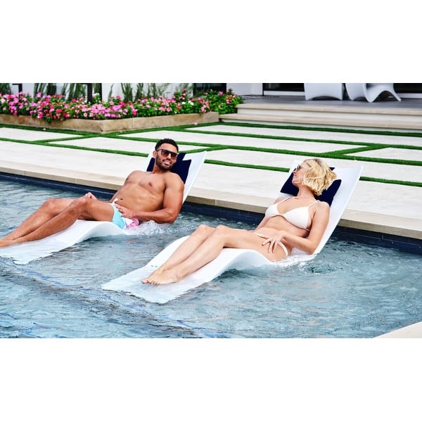 slide 2 of 10, Ledge Lounger - Autograph Chaise - Inside Pool & Sun Shelf Lounge Chaise - Designed for Shelves Up to 12" - Set of 2