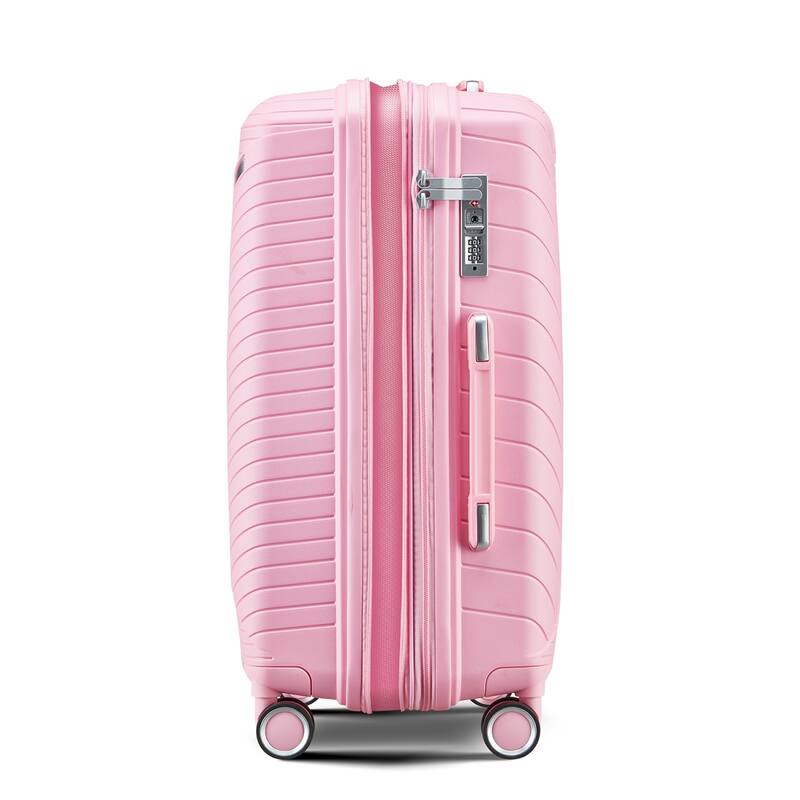 4 Piece Luggage Sets(14/20/24/28), PP Lightweight Expandable Suitcase Set with Spinner Wheels and TSA Lock