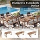 preview thumbnail 10 of 16, MAISON ARTS Acacia Wood Outdoor Dining Set, Expandable Table with Wicker Chairs, Farmhouse Patio Furniture