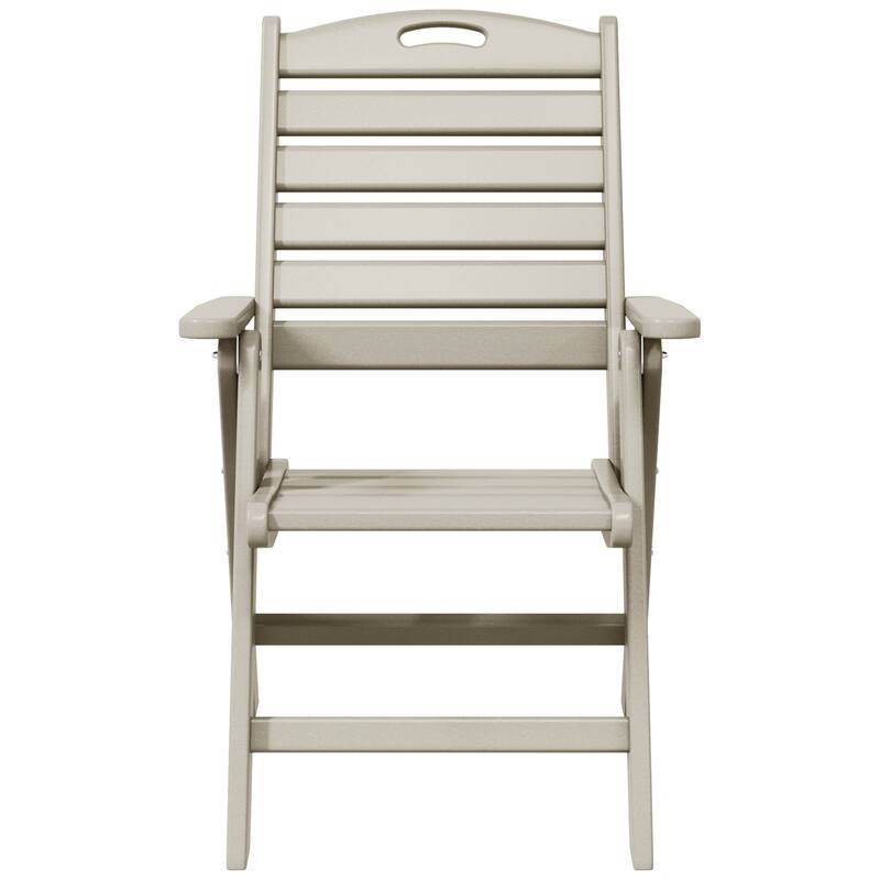 Coastline Patio Folding Highback Dining Chair Set of 2