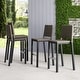preview thumbnail 4 of 20, Plymouth Patio Aluminum 30-inch Outdoor Wicker Bar Stools (Set of 4) by Havenside Home