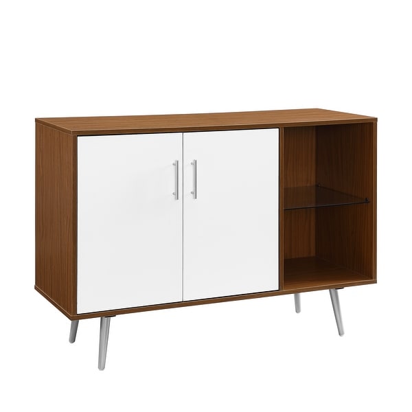 Delacora WE-BDU44MCA 44" Wide Glass, Laminate, Wood and Metal Buffet Table