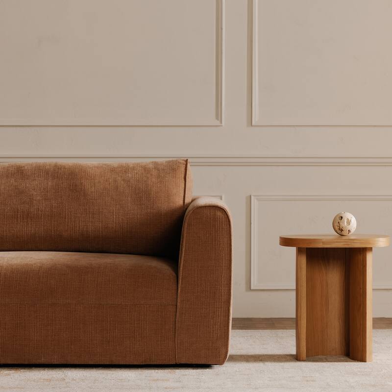 NADAAL STUDIOS Talorin Left-Facing Sectional Sofa, Wide Chaise Seating, Seats 4, Heritage Pink Chenille Fabric