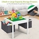 preview thumbnail 5 of 18, Gymax 2-in-1 Kids Activity Table & 2 Chairs Set w/Storage Building - See Details