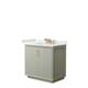 Option Light Green, Bronze Trim, White Quartz Top