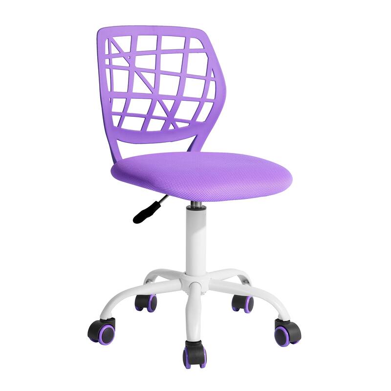 HomyLin Armless Home Office Task Chair Kids Desk Chair Mid-Back