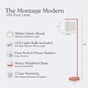 preview thumbnail 16 of 46, Brightech Montage Modern 60 in. Contemporary Arc LED Color Adjusting Floor Lamp with White Fabric Drum Shade