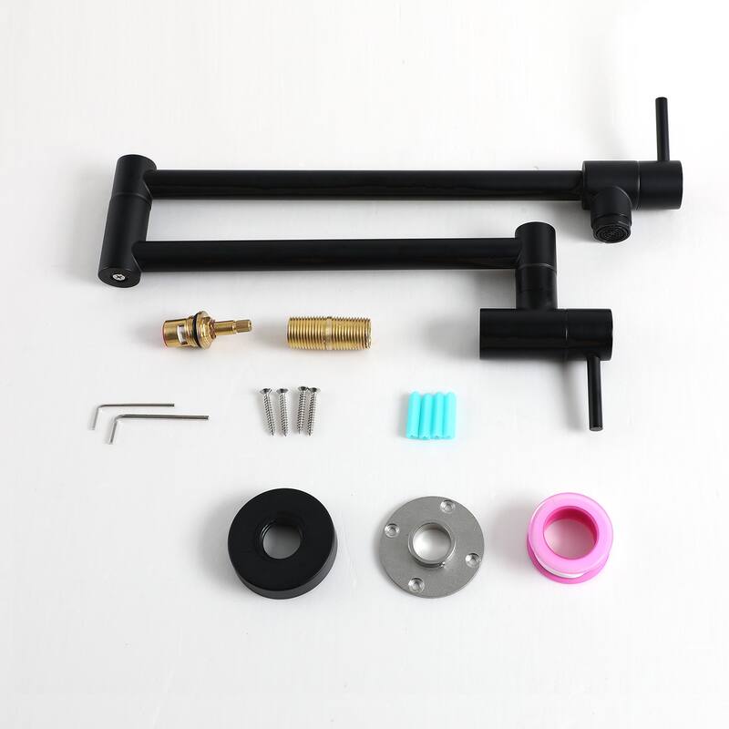 Topcraft Pot Filler Wall Mount Folding Kitchen Faucet