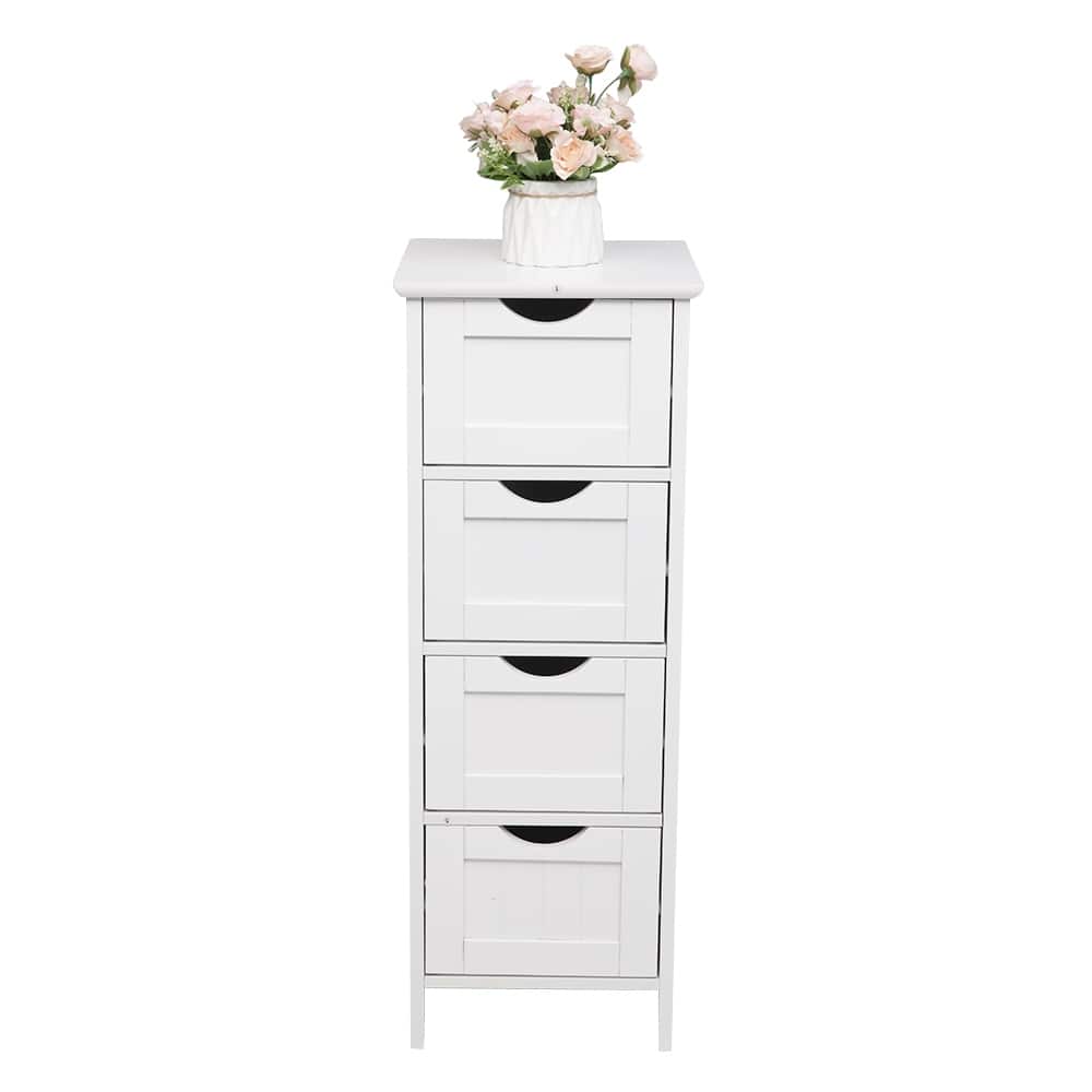 32"FCH 4 Drawers bathroom ark Storage Cabinet white
