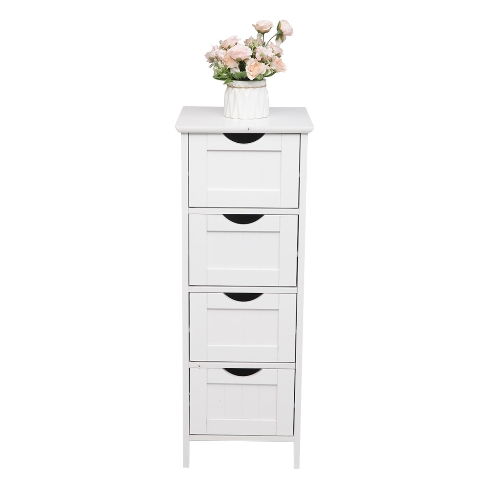 32"FCH 4 Drawers bathroom ark Storage Cabinet white