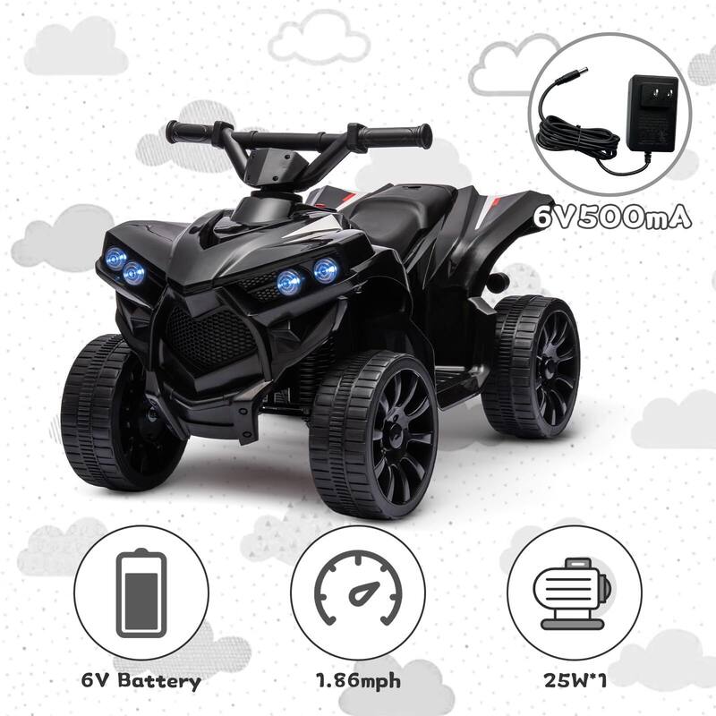 6V Kids ATV, 4 Wheeler Quad Electric Vehicles
