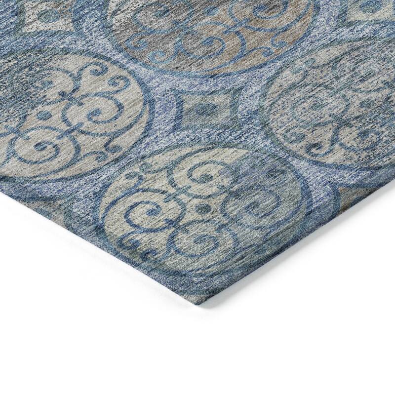 Machine Washable Indoor/ Outdoor Chantille Vintage Medallions Rug