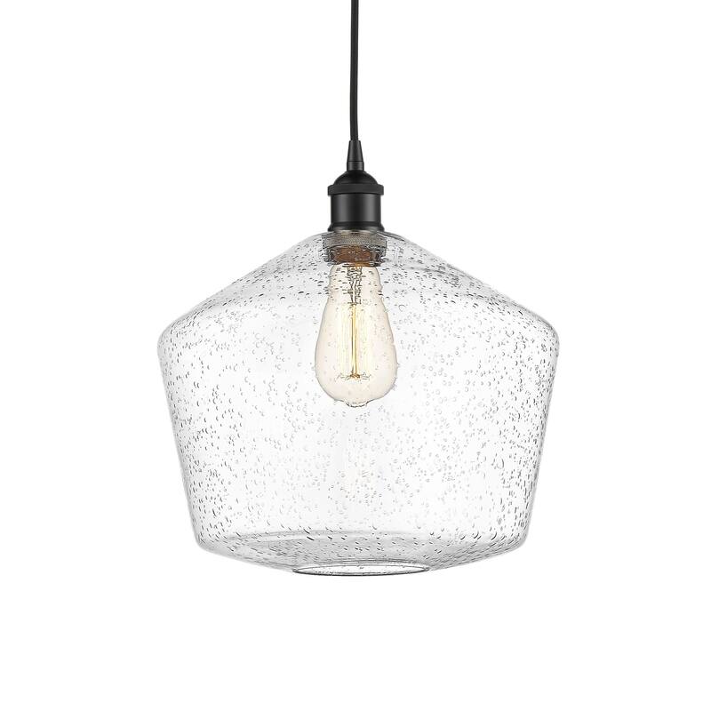 Innovations Lighting 616-1P-14-12 Cindyrella Pendant Cindyrella 12" - Matte Black / Seedy