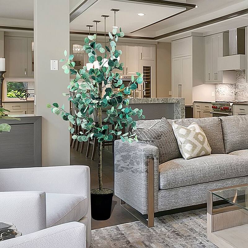 6-foot Artificial Eucalyptus Tree in Growers Pot