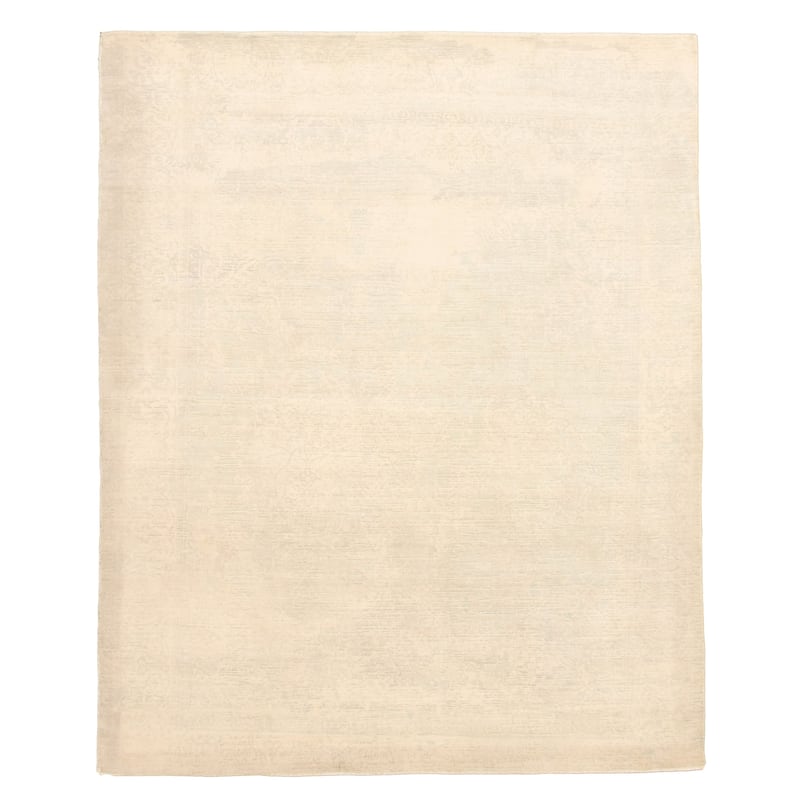 ECARPETGALLERY Hand Loomed Gabbeh Luribaft Ivory Wool Rug - 7'5 x 9'6