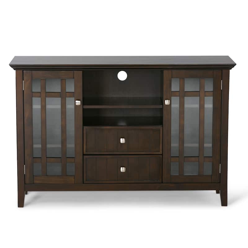 WYNDENHALL Freemont SOLID WOOD 53 inch Wide Transitional TV Media Stand For TVs up to 60 inches - 53"w x 16.5"d x 34.7" h
