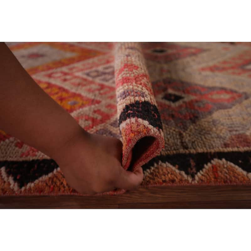 Oushak Turkish Vintage Runner Rug Handmade Wool Carpet - 2'8"x 12'3"