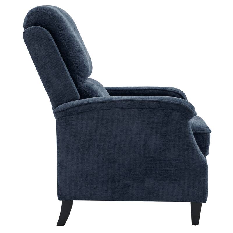 Push-Back Upholstered Recliner with Thickened Seat Cushion Backrest