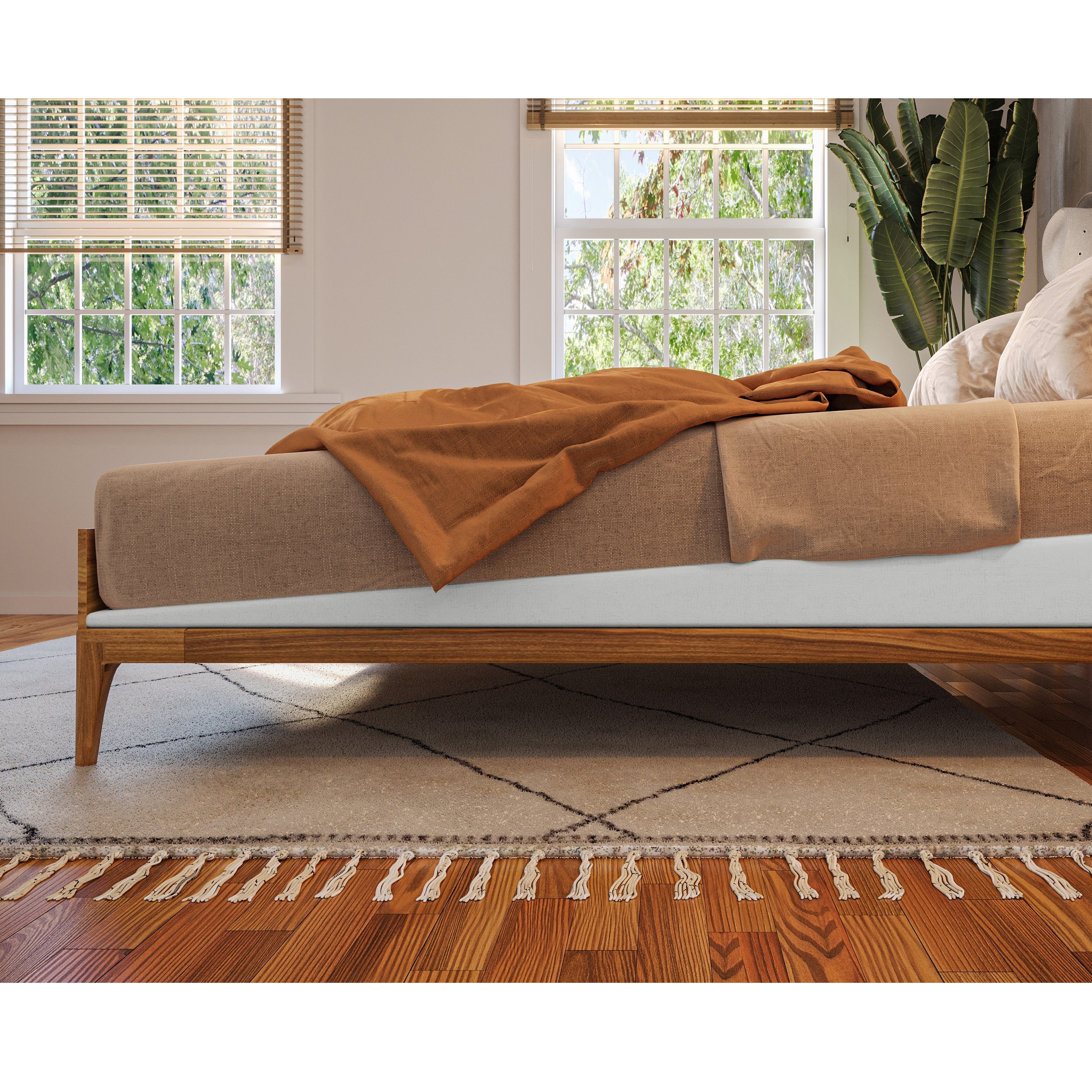 Avana Mattress Elevator 5 Inch Size Gentle Incline Under Mattress Support 5 Queen White Queen