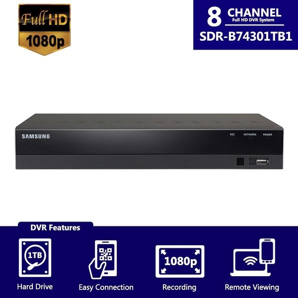SDR-B74301 (1TB) - Samsung 8Ch HD DVR from SDH-B74041 (Refurbished)
