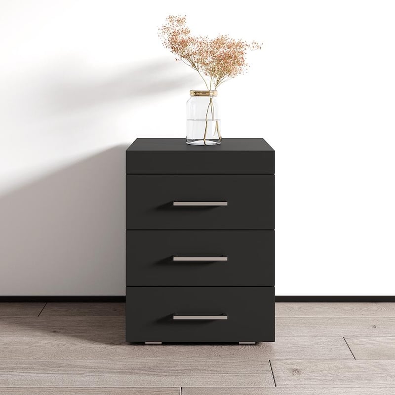 Perth 3D 17" Nightstand - Black
