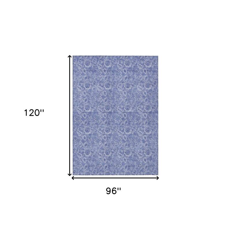 HomeRoots Floral Transitional Rectangle Outdoor Rug