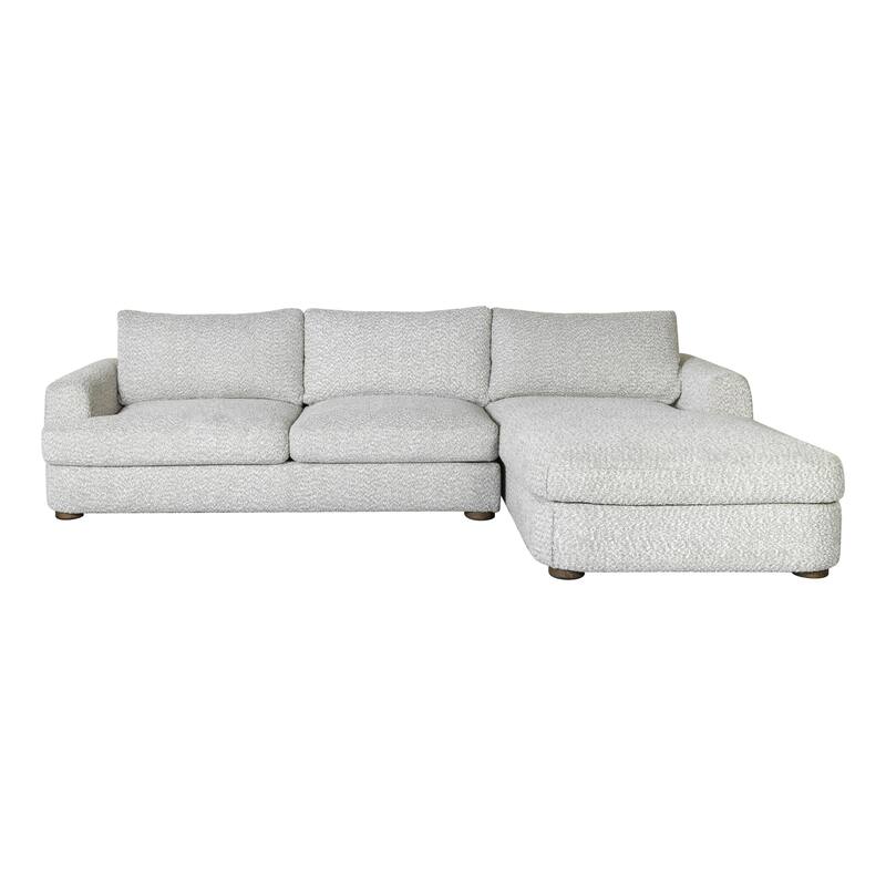 Reid 123 in. Left or Right Arm Facing Rectangular Sectional Sofa with Round Arms