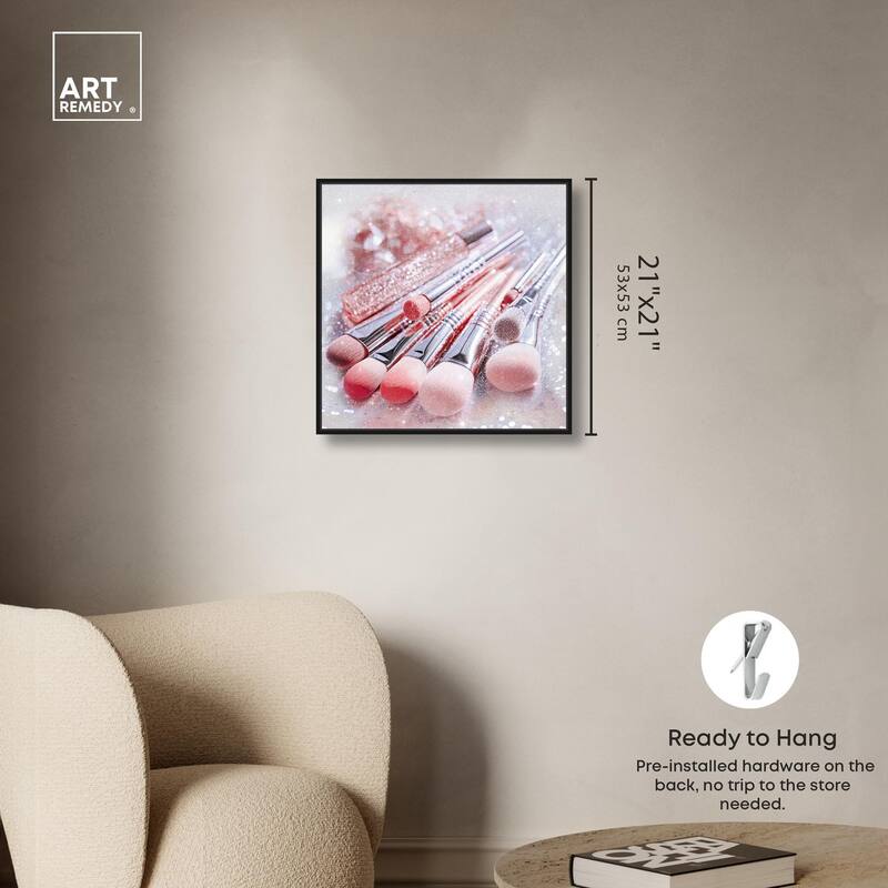 Brush Collection Blush Canvas by Art Remedy