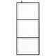 preview thumbnail 56 of 71, vidaXL Walk-in Shower Wall multi size Half Frosted ESG Glass Black