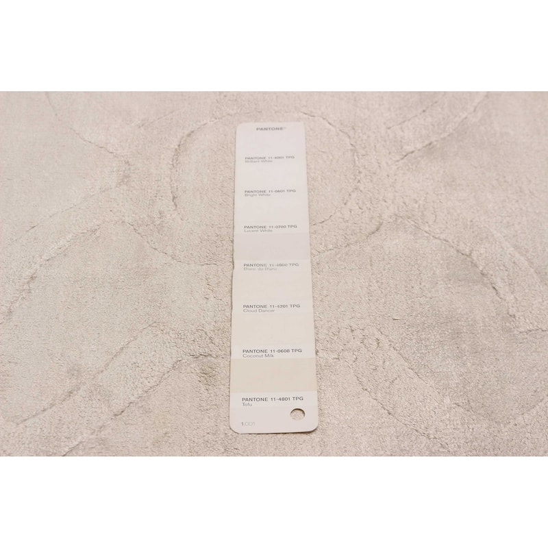 ECARPETGALLERY Hand Loomed Kashkuli Gabbeh White Viscose Rug - 5'4 x 7'8