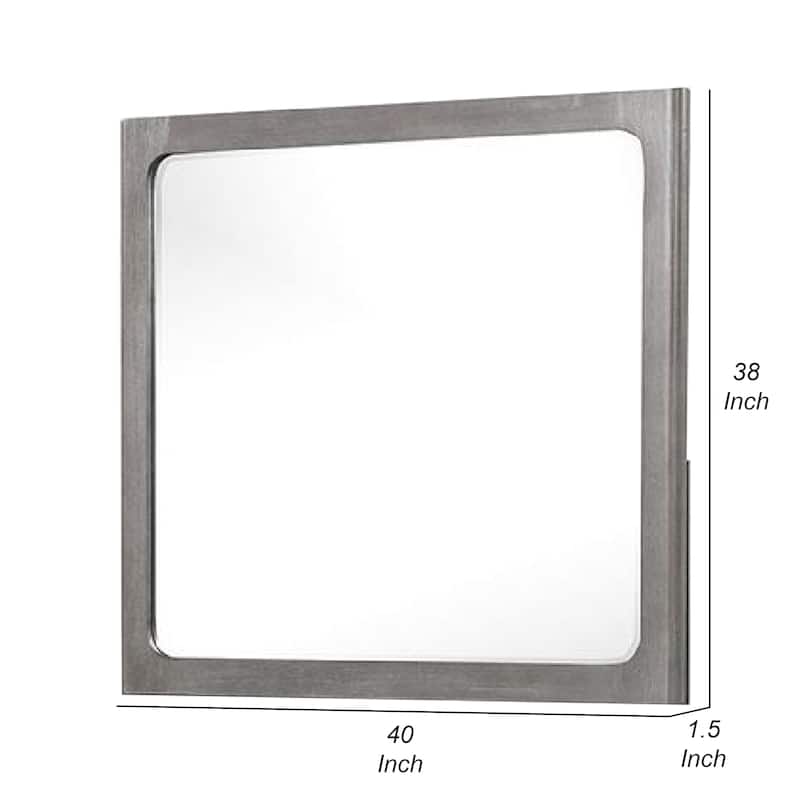 Thorne Dresser Mirror, Warm Gray Rubberwood, Beveled Edge, 40 Inch - Warm Gray