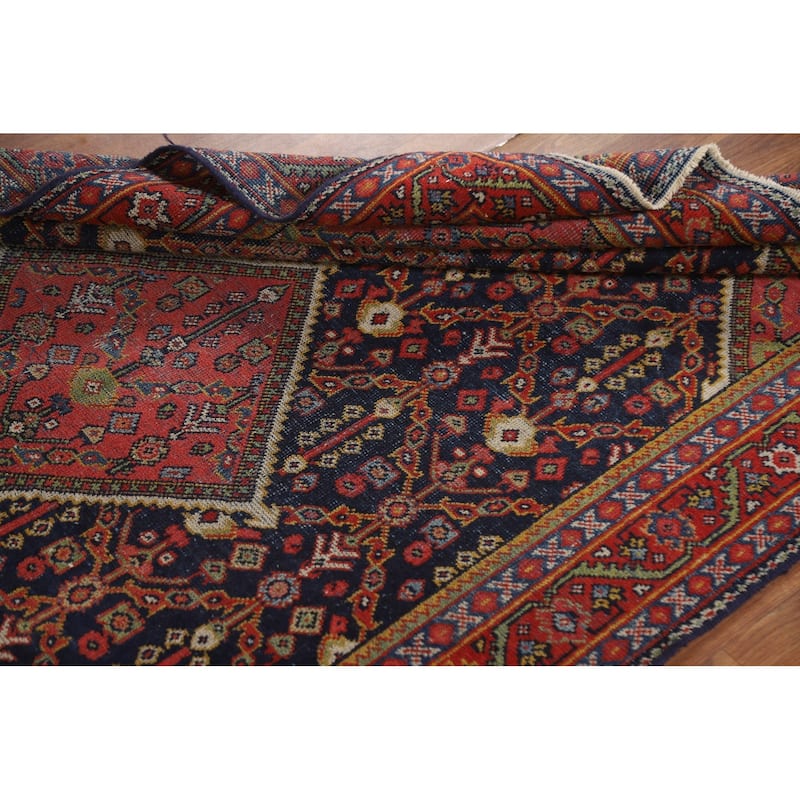 Vegetable Dye Mahal Persian Antique Area Rug Hand-Knotted Wool Carpet - 4'1"x 6'6"