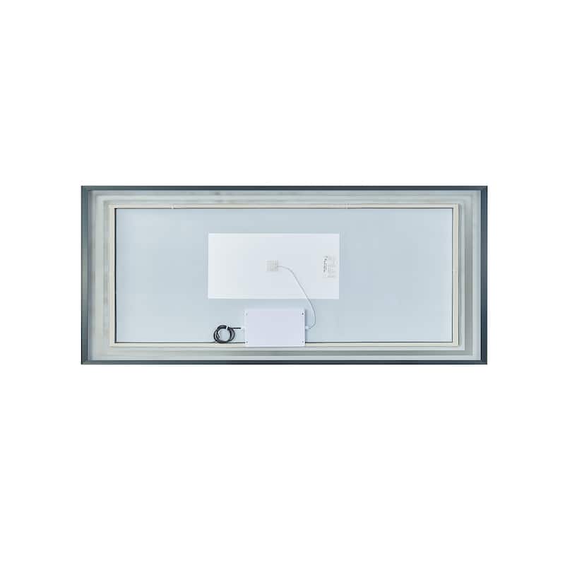 72" Rectangular LED Lighted Accent Bathroom/Vanity Wall Mirror - 72