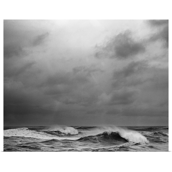"A stormy sea off the coast of Oregon in the winter" Poster Print