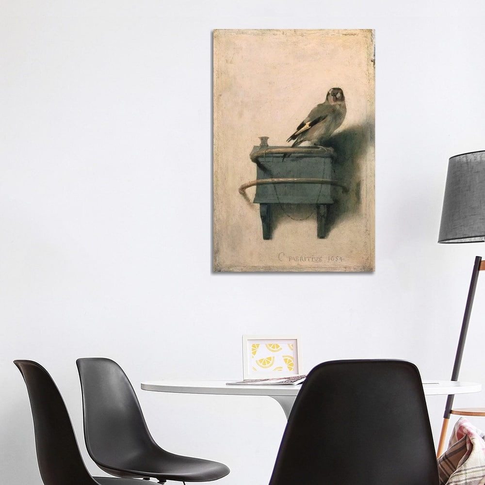 iCanvas "The Goldfinch, 1654 " by Carel Fabritius Canvas Print